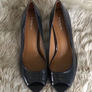 New! COACH Patent Peep Toe Heels! Size 9.5